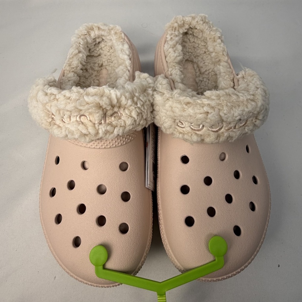 Croc's Classic Fleece Lining Pumice Beige Clog Women's Size 8/ Men's‎ Size 6 NEW - Picture 5 of 10
